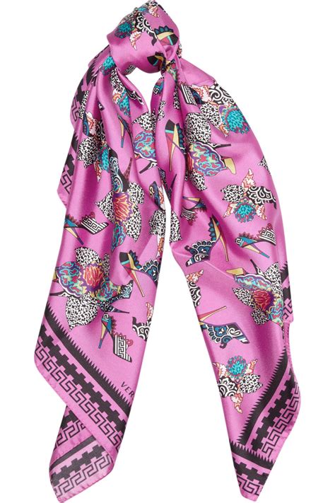 versace scarf pink|are versage shawls always silk.